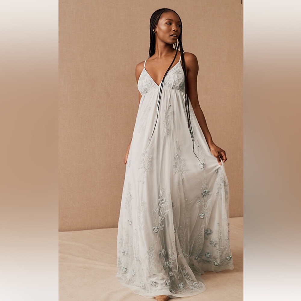 BHLDN Anthropology Maxi Jules Dress Mint